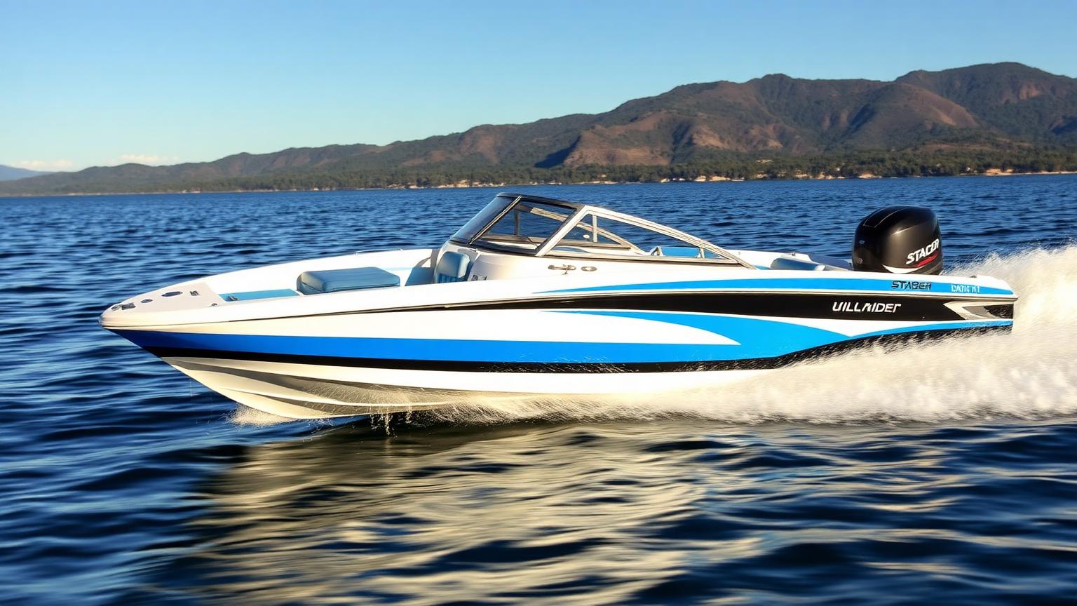 Stacer aluminium Bowrider Amazing Photo by www.BOWRIDER-BOATS.com — Stacer aluminium bowrider on a bright coastal morning. Images Created by www.Bowrider-Boats.com